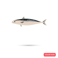 Mackerel color flat icon