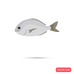 Dorado fish color flat icon