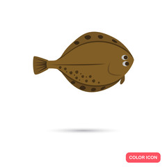 Flounder color flat icon