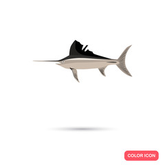 Swordfish color flat icon