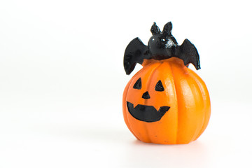 Monstrous halloween pumpkin cartoon, pumpkin isolated on white background