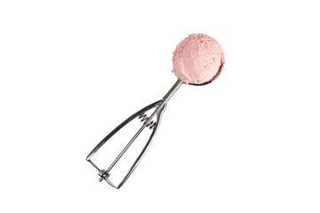 Strawberry ice-cream scoop.