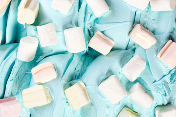 Blueberry ice-cream  macro deyailed texture.