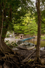 Abandoned boat Salybia river East coast Trinidad.