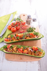 zucchini with beef and vegetable