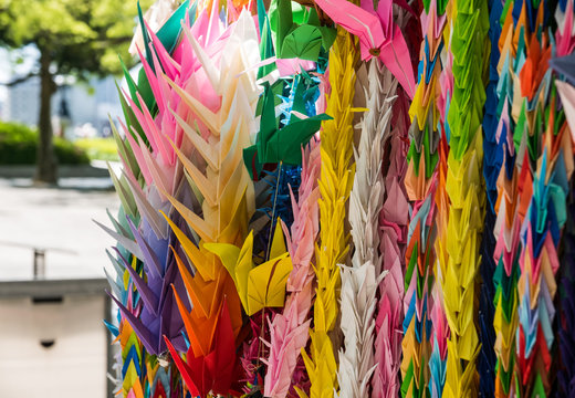 Origami at Memorial Tower to the Mobilized Students