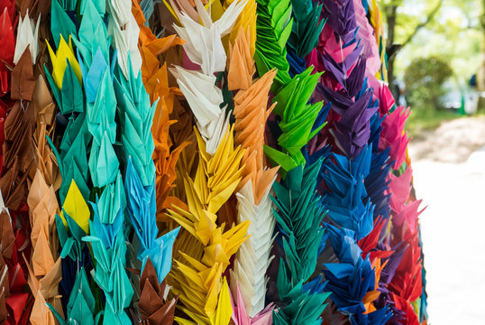 Origami at Memorial Tower to the Mobilized Students