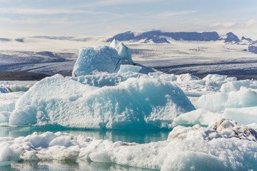 Jokulsarlon glacier lagoon in southern iceland