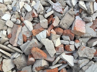 Broken piece concrete background