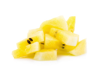 yellow watermelon isolated on white background