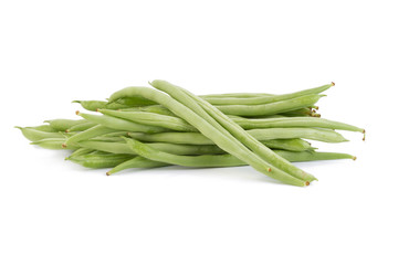 sweet fresh green peas isolated on white background