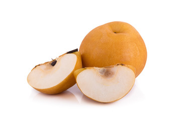 pear fruit over white background
