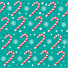 seamless pattern with candy canes