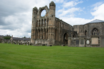 Cathedral and gravestones