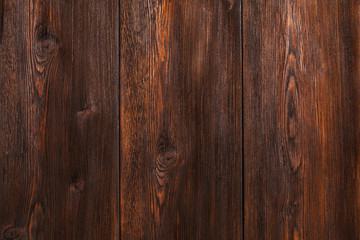 Wooden background, brown striped timber desk, old table or floor