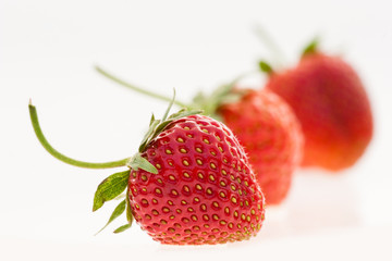 Fresh strawberry studio macro picture