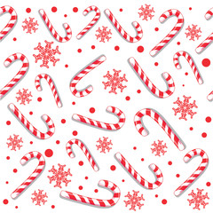 candy canes seamless pattern
