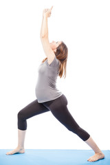 Pregnant woman doing some yoga