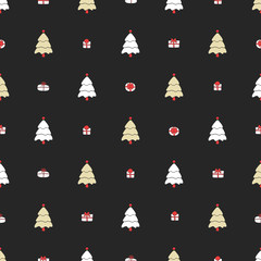 Christmas pattern, seamless design. Merry  card decorat