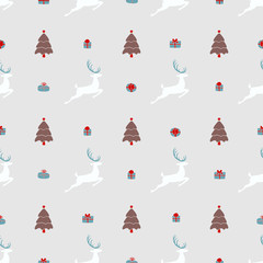 Christmas pattern, seamless design. Merry  card decorat