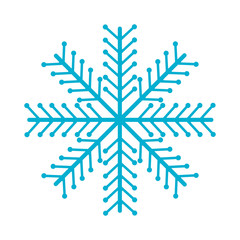 christmas snowflake isolated icon vector illustration design