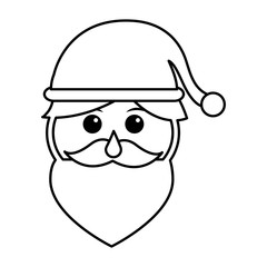 santa claus head isolated icon vector illustration design