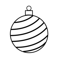 christmas ball decoration isolated icon vector illustration design