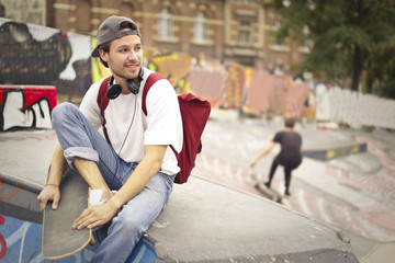 Enjoying some time at the skatepark