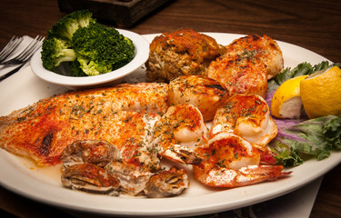 Broiled Seafood Platter.