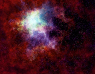 Fototapeta na wymiar starry deep outer space nebual and galaxy