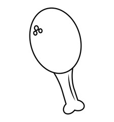 delicious chicken thighs icon vector illustration design