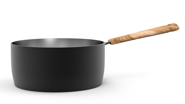 empty black saucepan