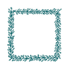 Hand drawn floral frame