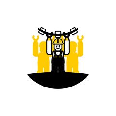 Cute Construction Crew Character Illustration Logo