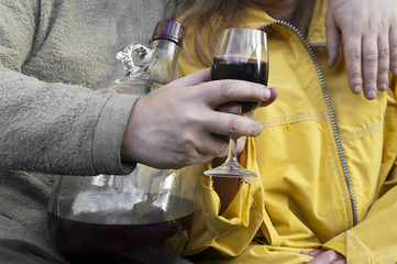 Couple Drinking Wine