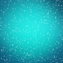 Light blue winter Christmas background with snow