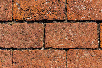 texture detailed ancient red brick wall