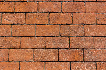 texture detailed ancient red brick wall