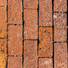 texture detailed ancient red brick wall