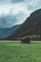 Wood cabin in mountain in Austria - 121659099