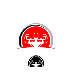 Fitness Center Logo Vector Image Icon