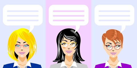 Professional Women with eyeglasses