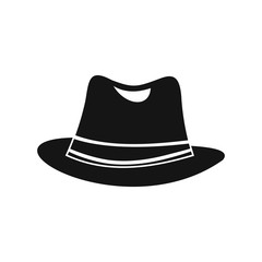 Hat icon in simple style on a white background vector illustration