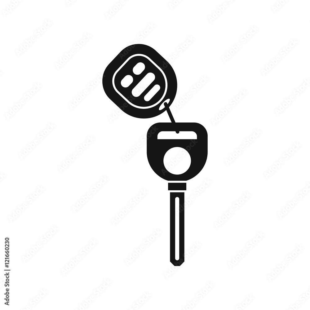 Aufkleber car key with remote control icon in simple style on a white background vector illustration
