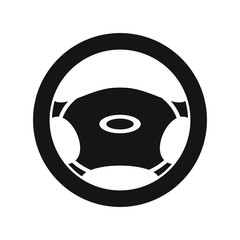 Steering, wheel icon in simple style on a white background vector illustration