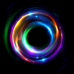 Abstract ring background with luminous swirling backdrop. Glowing spiral. The energy flow tunnel.
Shine round frame with light circles light effect. Glowing cover. Space for your message.