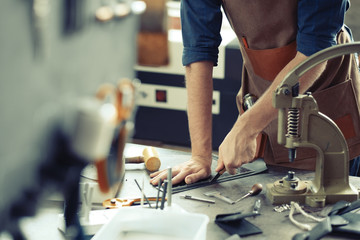 Leather workshop owner