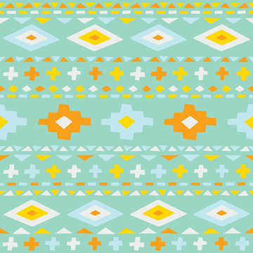 Cute ethno seamless pattern. Graphic background. Boho style