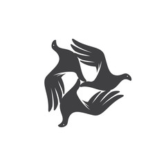 Hand Bird Illustration Logo Vector Image Icon