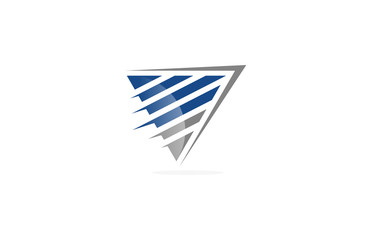 Obraz premium arrow triangle logo